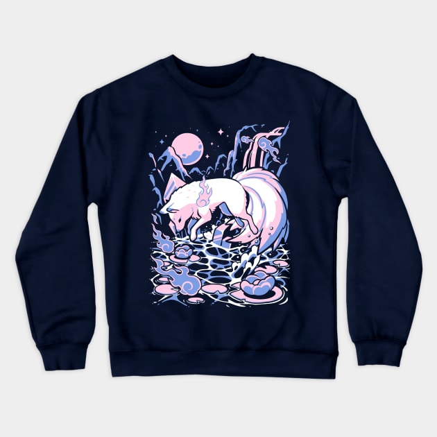 Kitsune Crewneck Sweatshirt by Pixeleyebat